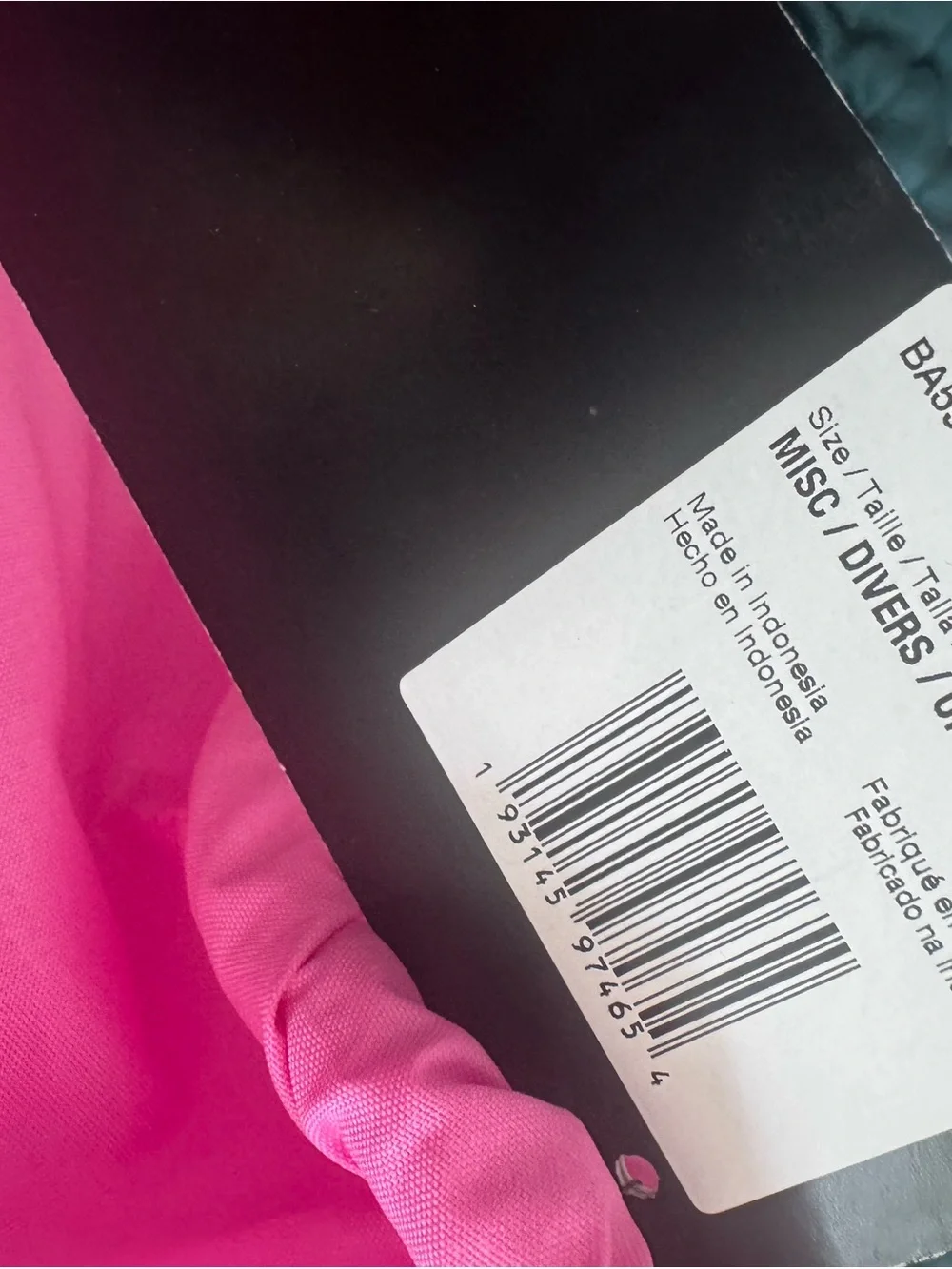 With tag Nike Pink Drawstring with White Logo backpack